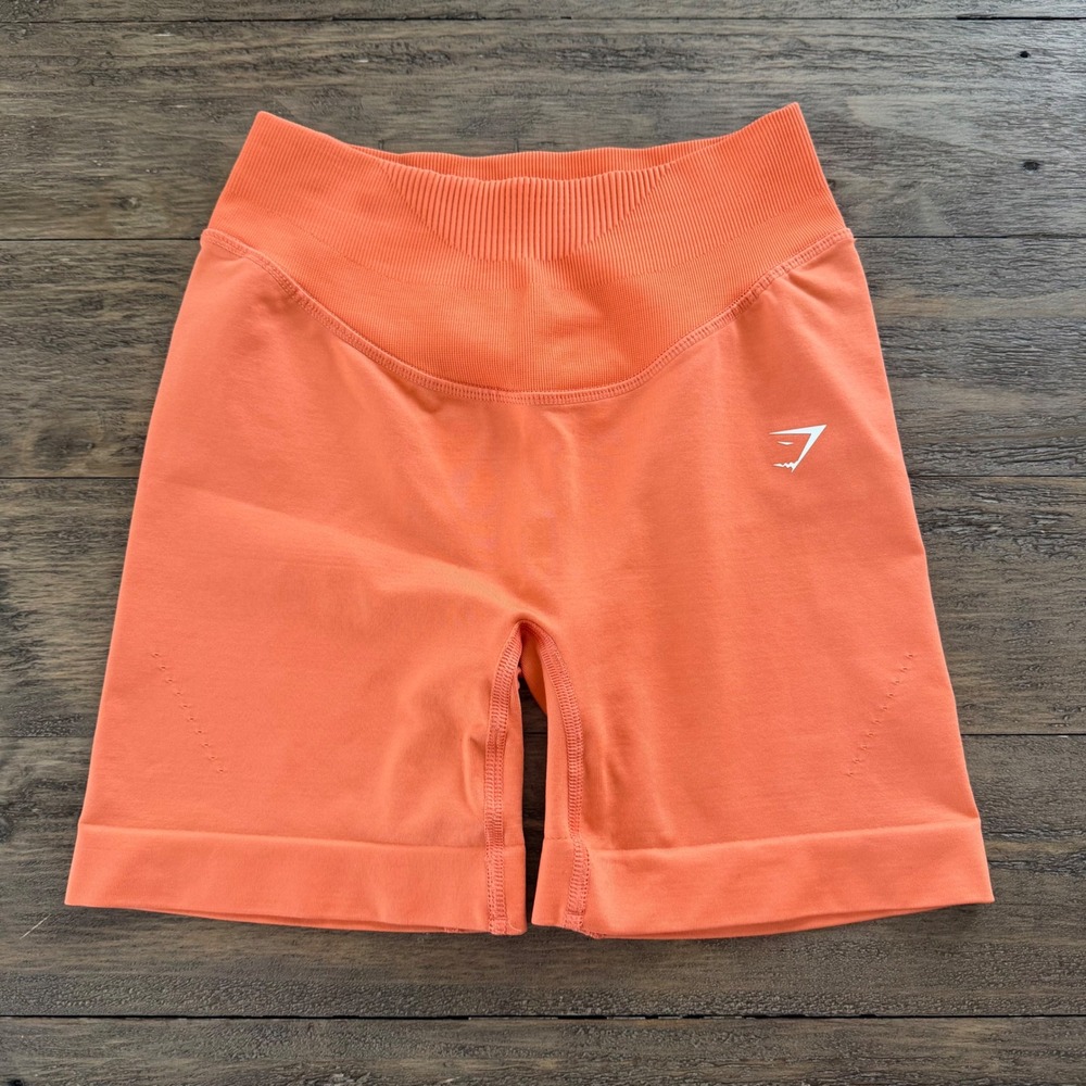 Gymshark Vital Seamless 2.0 Shorts Orange High Rise Athletic B6A4S Womens XS
